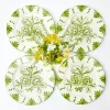 Seville Green Gardenia Dinner Plates (Set Of 4)|Mrs. Alice New