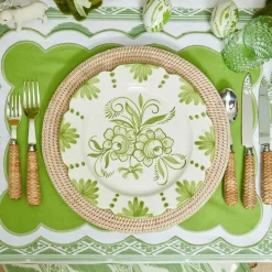 Seville Green Gardenia Dinner Plates (Set Of 4)|Mrs. Alice Best