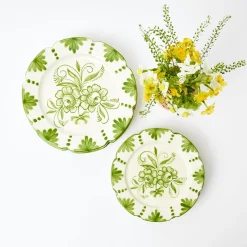 Seville Green Gardenia Starter Plates (Set Of 4)|Mrs. Alice Discount