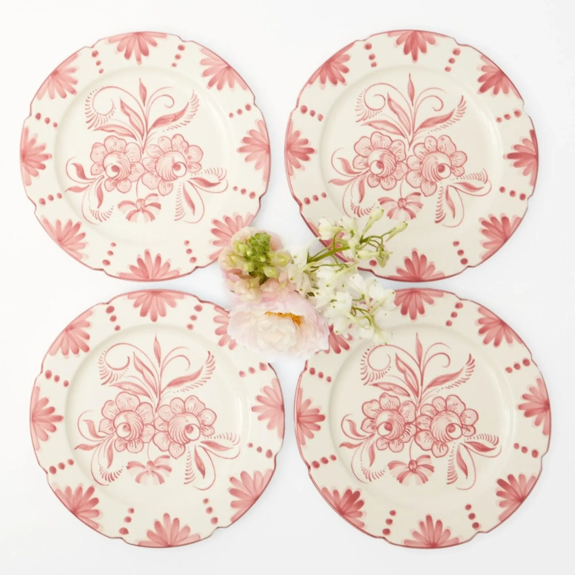 Seville Pink Gardenia Dinner Plate (Set Of 4)|Mrs. Alice Discount