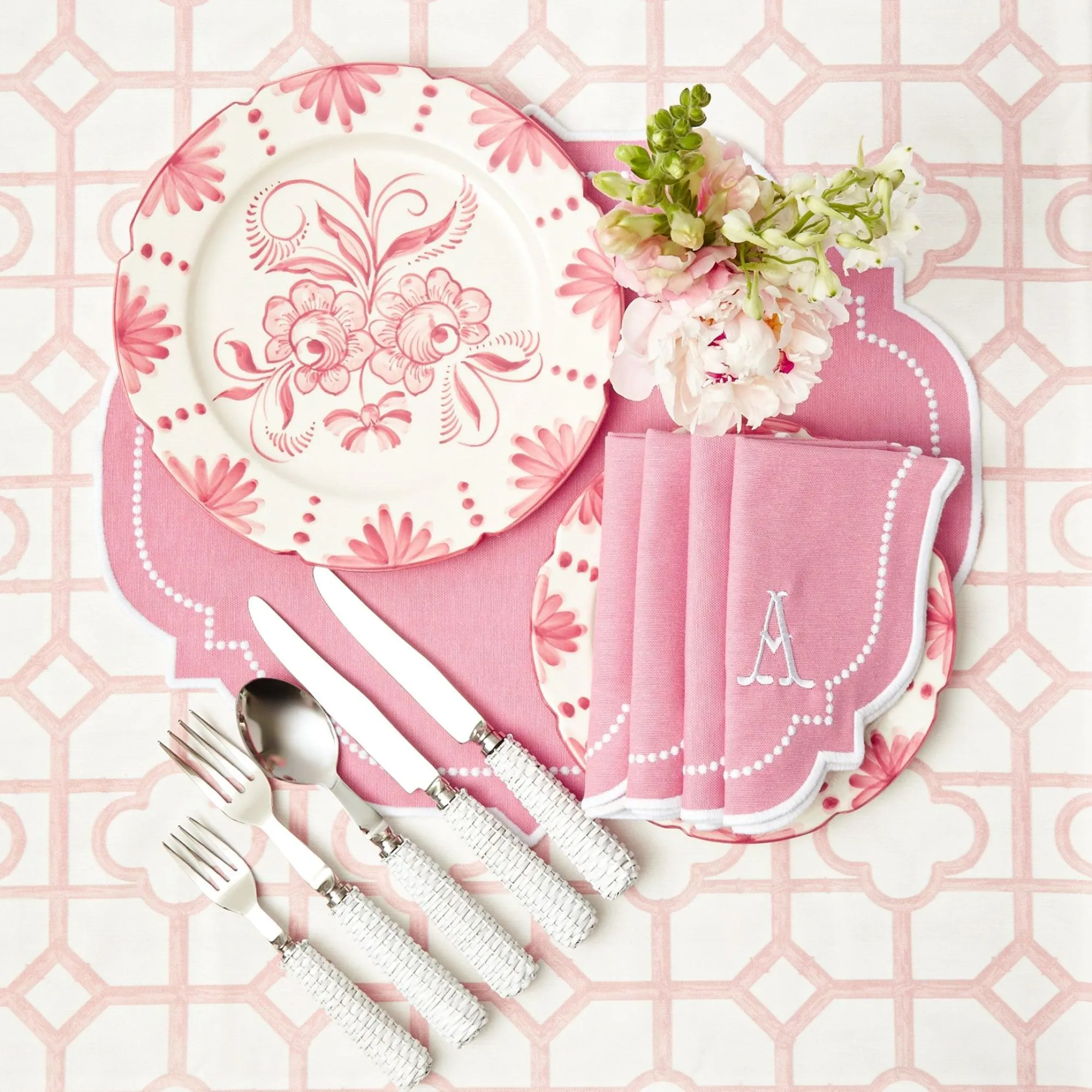 Seville Pink Gardenia Dinner Plate (Set Of 4)|Mrs. Alice Discount