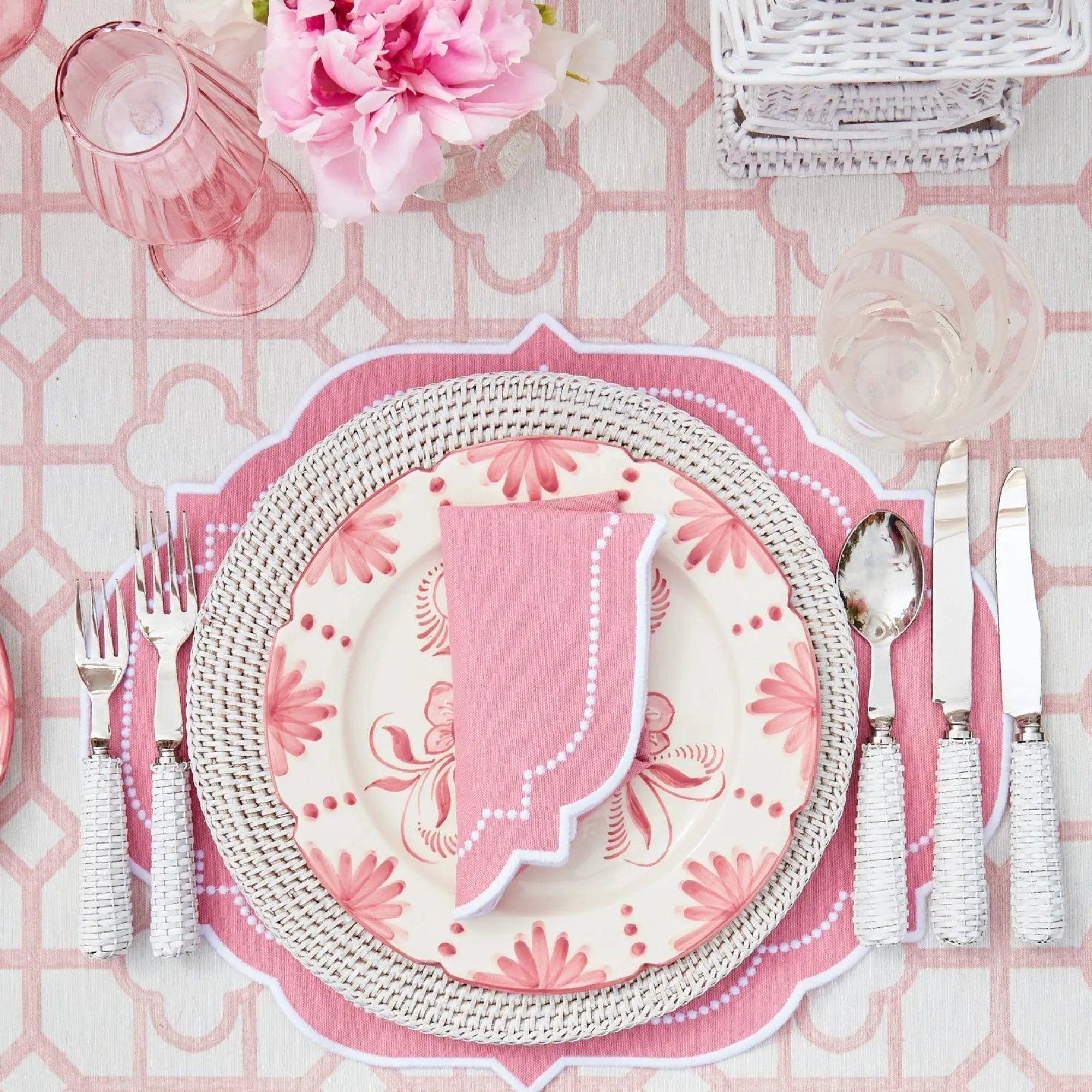 Seville Pink Gardenia Dinner Plate (Set Of 4)|Mrs. Alice Discount