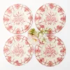 Seville Pink Gardenia Dinner & Starter Plates (Set Of 8)|Mrs. Alice Online