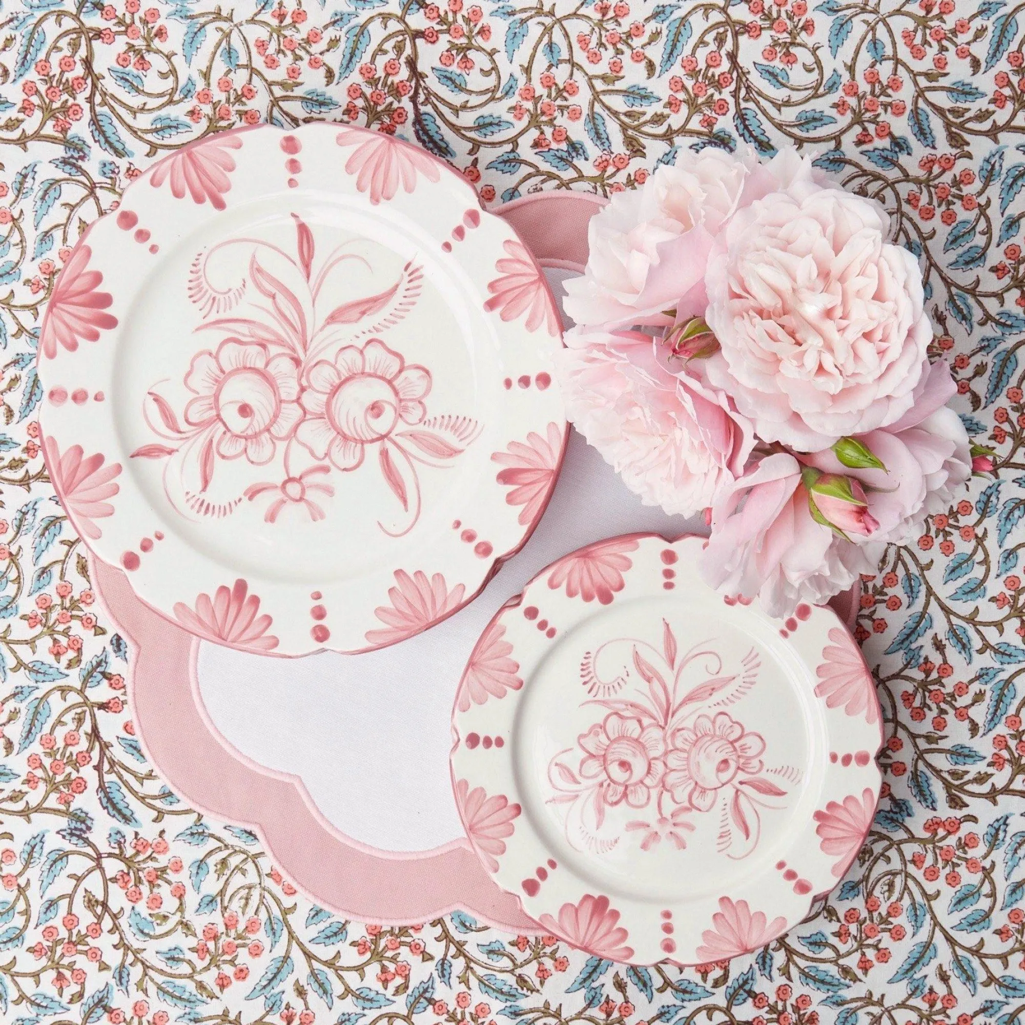 Seville Pink Gardenia Starter Plate (Set Of 4)|Mrs. Alice Hot