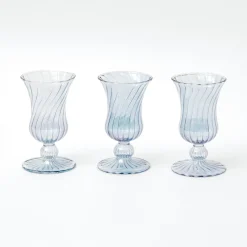 Small Blue Fluted Vase (Set Of 3)|Mrs. Alice Best