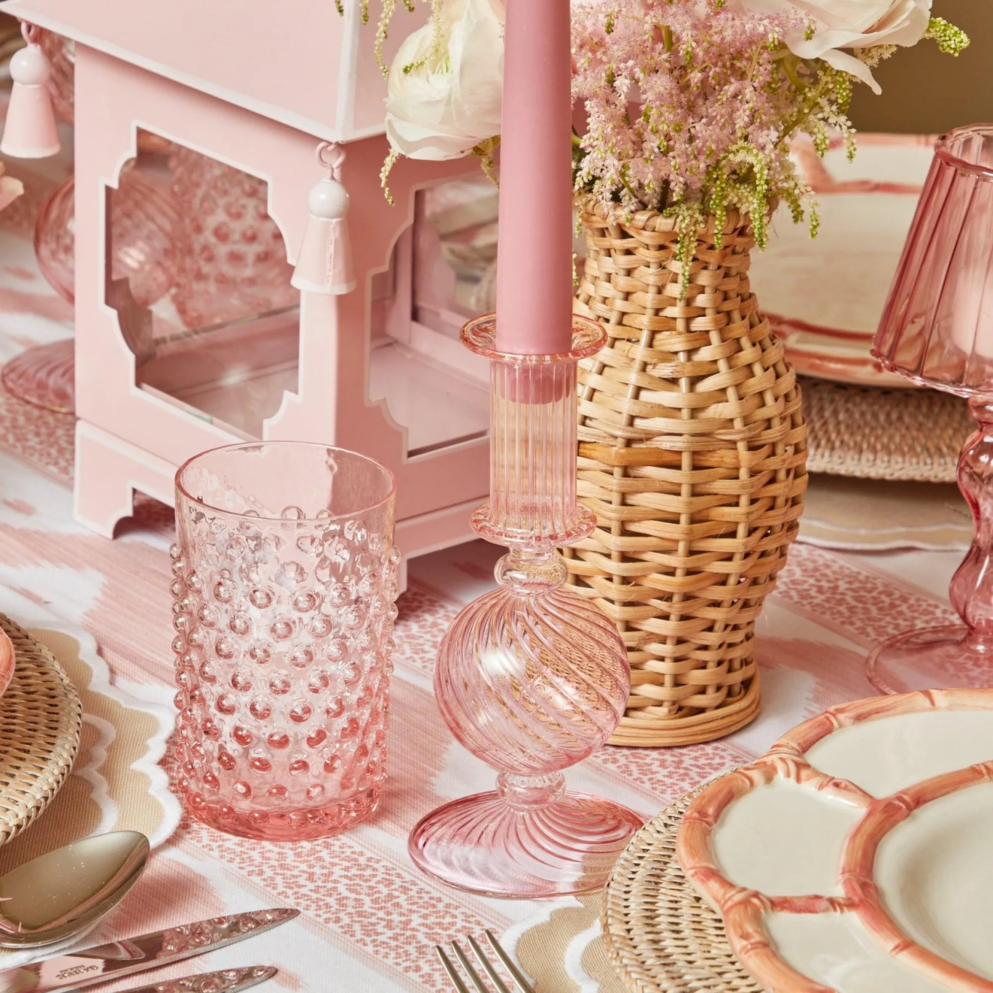 Small Camille Peony Candle Holder (Pair)|Mrs. Alice Online