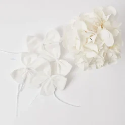 Snow White Velvet Napkin Bows (Set Of 4)|Mrs. Alice New