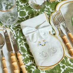 Snow White Velvet Napkin Bows (Set Of 4)|Mrs. Alice New