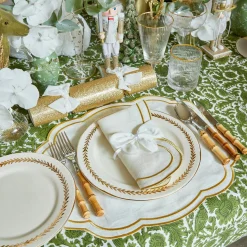 Snow White Velvet Napkin Bows (Set Of 4)|Mrs. Alice New