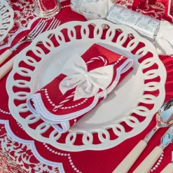 Snow White Velvet Napkin Bows (Set Of 4)|Mrs. Alice New