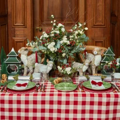 Swiss Red Gingham Tablecloth|Mrs. Alice New