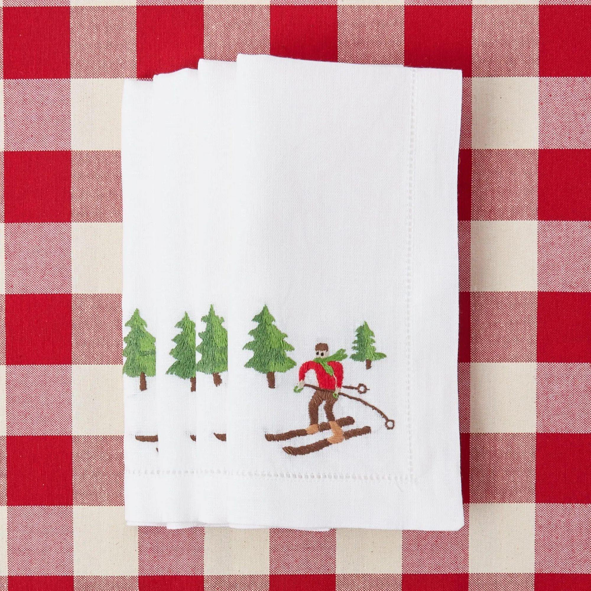 Swiss Red Gingham Tablecloth|Mrs. Alice New