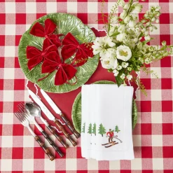 Swiss Red Gingham Tablecloth|Mrs. Alice New