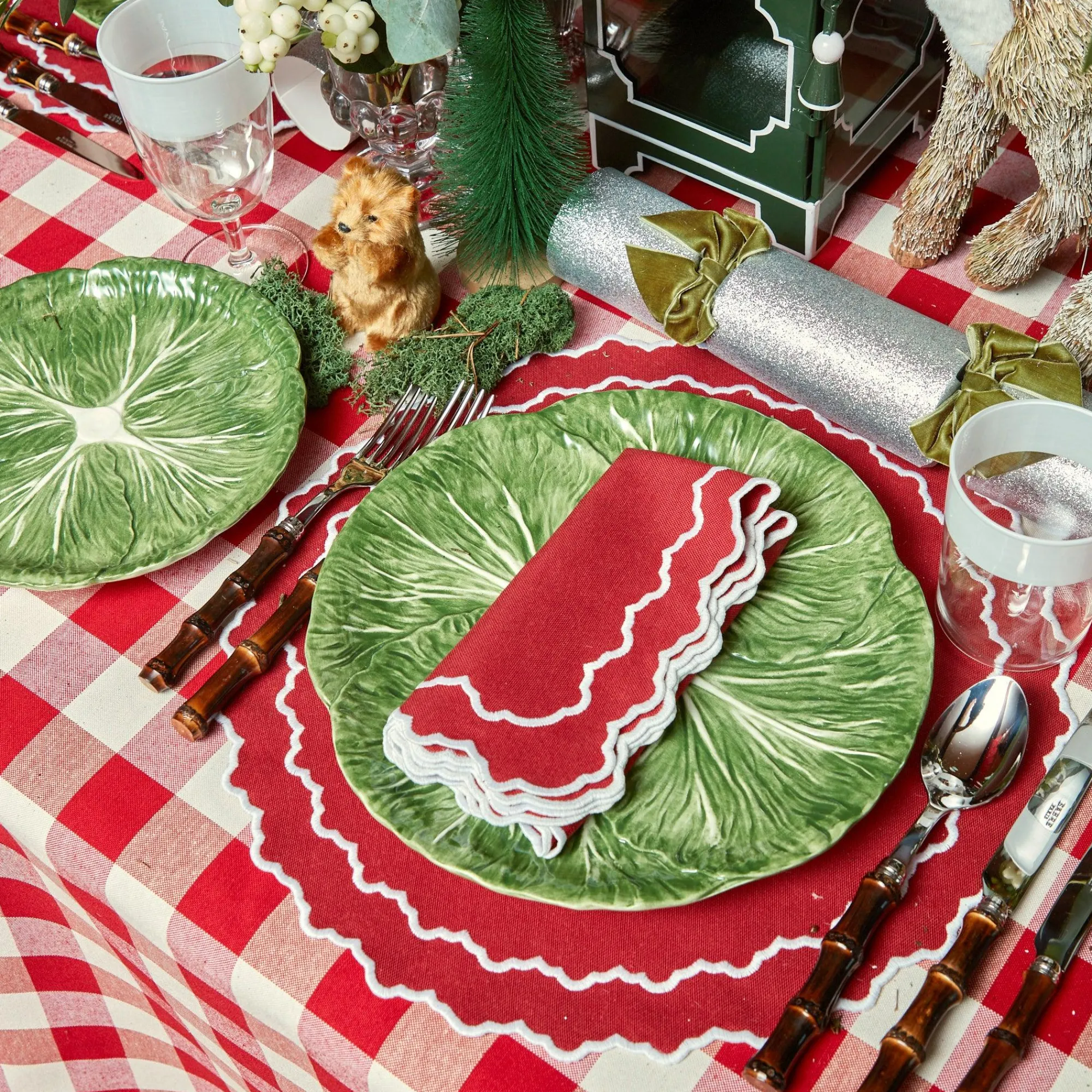 Swiss Red Gingham Tablecloth|Mrs. Alice New