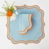 Sylvie Blue & Orange Napkins (Set Of 4)|Mrs. Alice Clearance