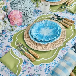 Sylvie Green Embroidered Napkins (Set Of 4)|Mrs. Alice Discount