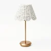 Tall Rechargeable Lamp With White Seagrass Lampshade|Mrs. Alice New