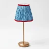 Tall Rechargeable Lamp With Blue Lotus Lampshade|Mrs. Alice Discount