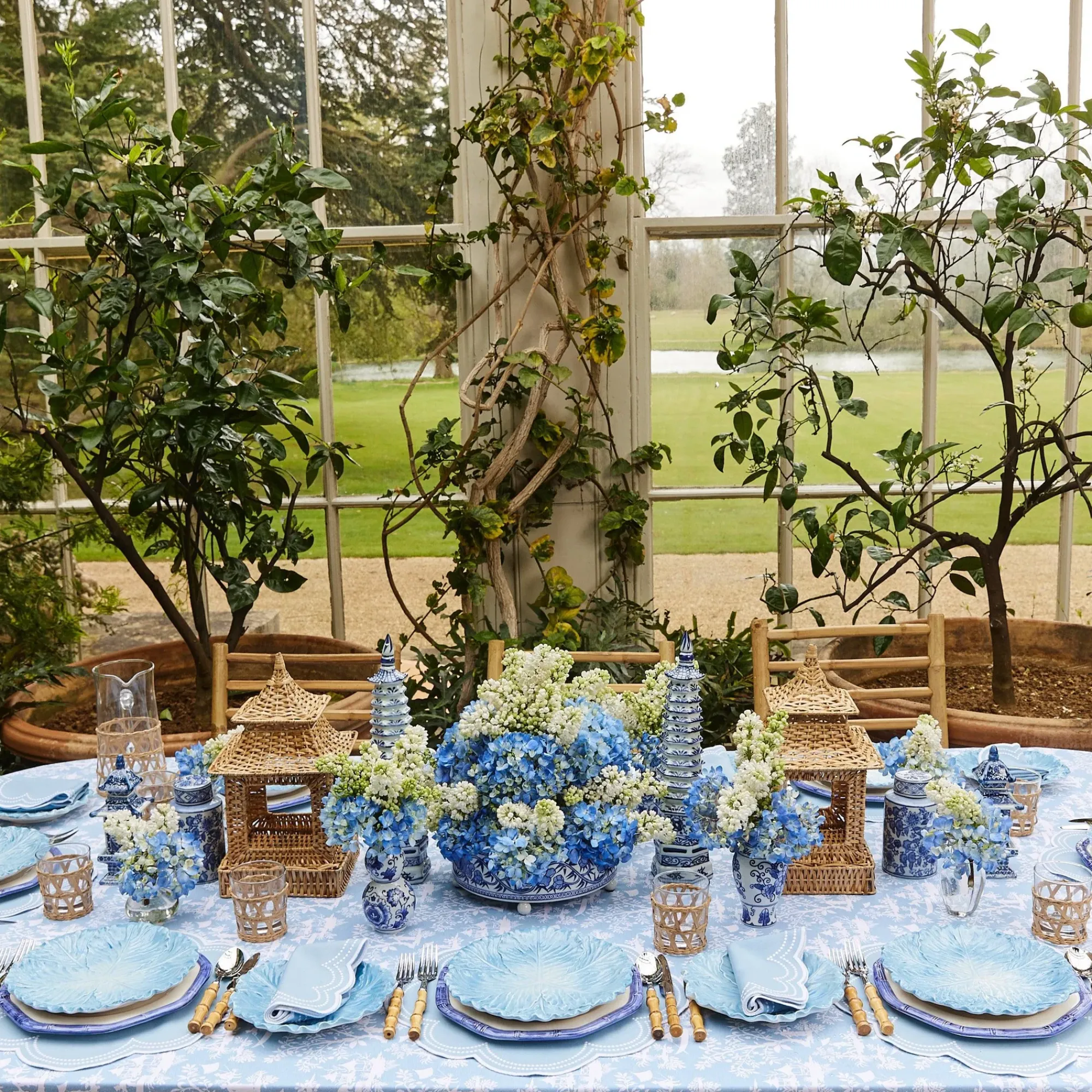 Three Piece Chinoiserie Vase|Mrs. Alice New