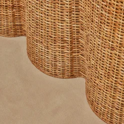 Vivienne Rattan Scalloped Console Table|Mrs. Alice Outlet