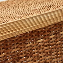 Vivienne Rattan Scalloped Console Table|Mrs. Alice Outlet