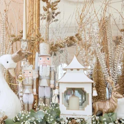 White & Gold Pagoda Lantern|Mrs. Alice Discount