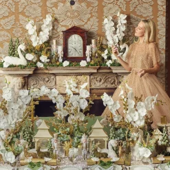 White & Gold Pagoda Lantern|Mrs. Alice Discount