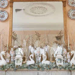 White & Gold Pagoda Lantern|Mrs. Alice