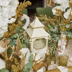 White & Gold Pagoda Lantern|Mrs. Alice