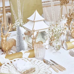 White & Gold Pagoda Lantern|Mrs. Alice