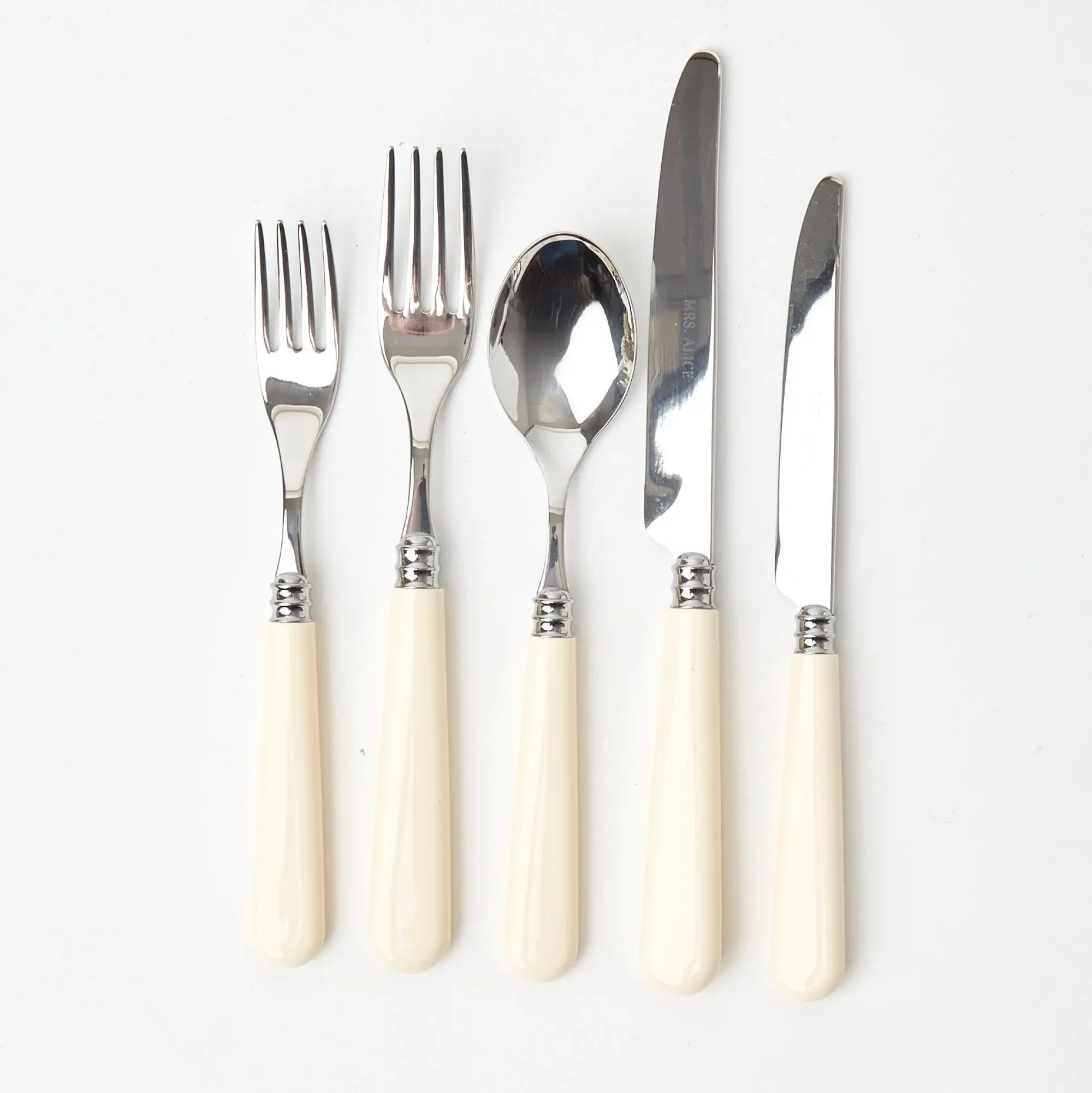 White Ivory Cutlery (5 Piece)|Mrs. Alice Discount