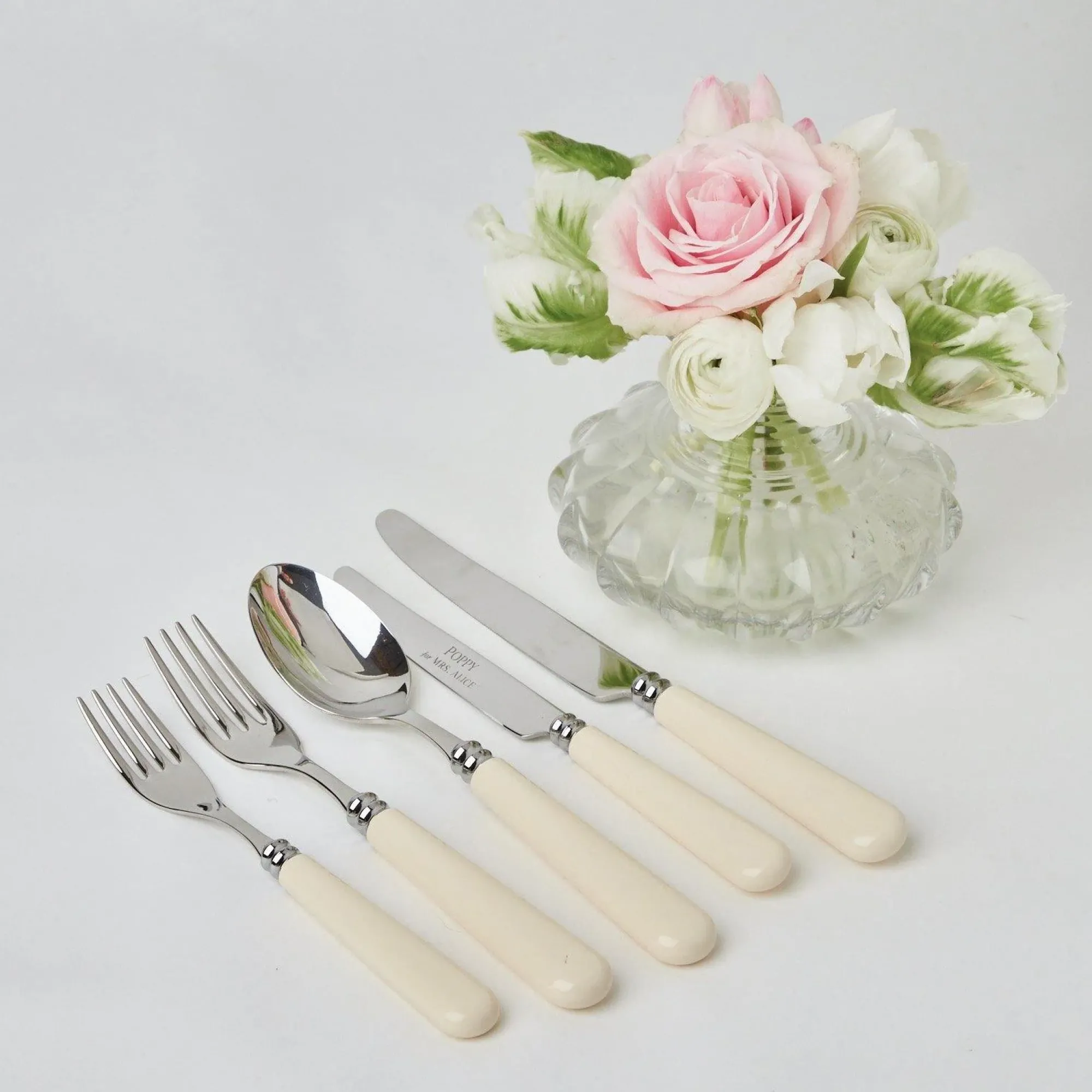 White Ivory Cutlery (5 Piece)|Mrs. Alice Discount