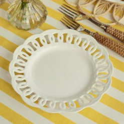 White Lace Starter Plates (Set Of 4)|Mrs. Alice Clearance