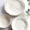 White Lettuce Dinner Plate|Mrs. Alice