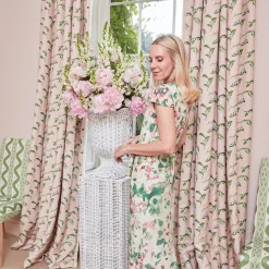 White Liliana Scalloped Rattan Urn|Mrs. Alice Sale