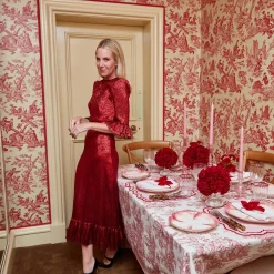 White Linen Xoxo Napkins (Set Of 4)|Mrs. Alice Discount