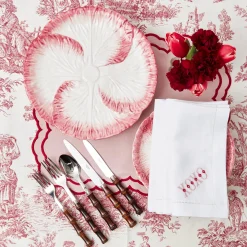 White Linen Xoxo Napkins (Set Of 4)|Mrs. Alice Discount