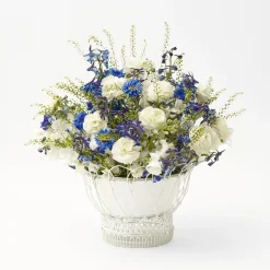 White Metal Planter|Mrs. Alice