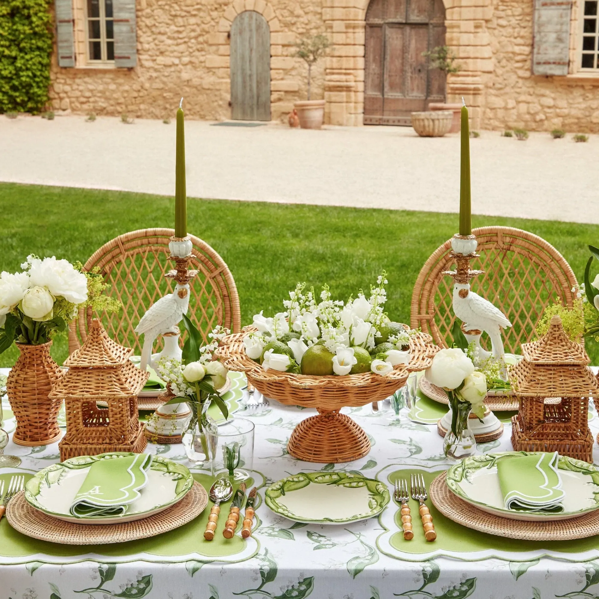 White Parrot Candle Holder (Pair)|Mrs. Alice Sale