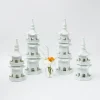 White Porcelain Pagoda Decoration Set|Mrs. Alice New