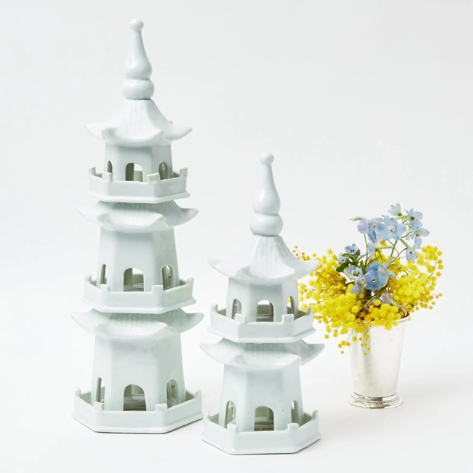 White Porcelain Pagoda Decoration Set|Mrs. Alice New