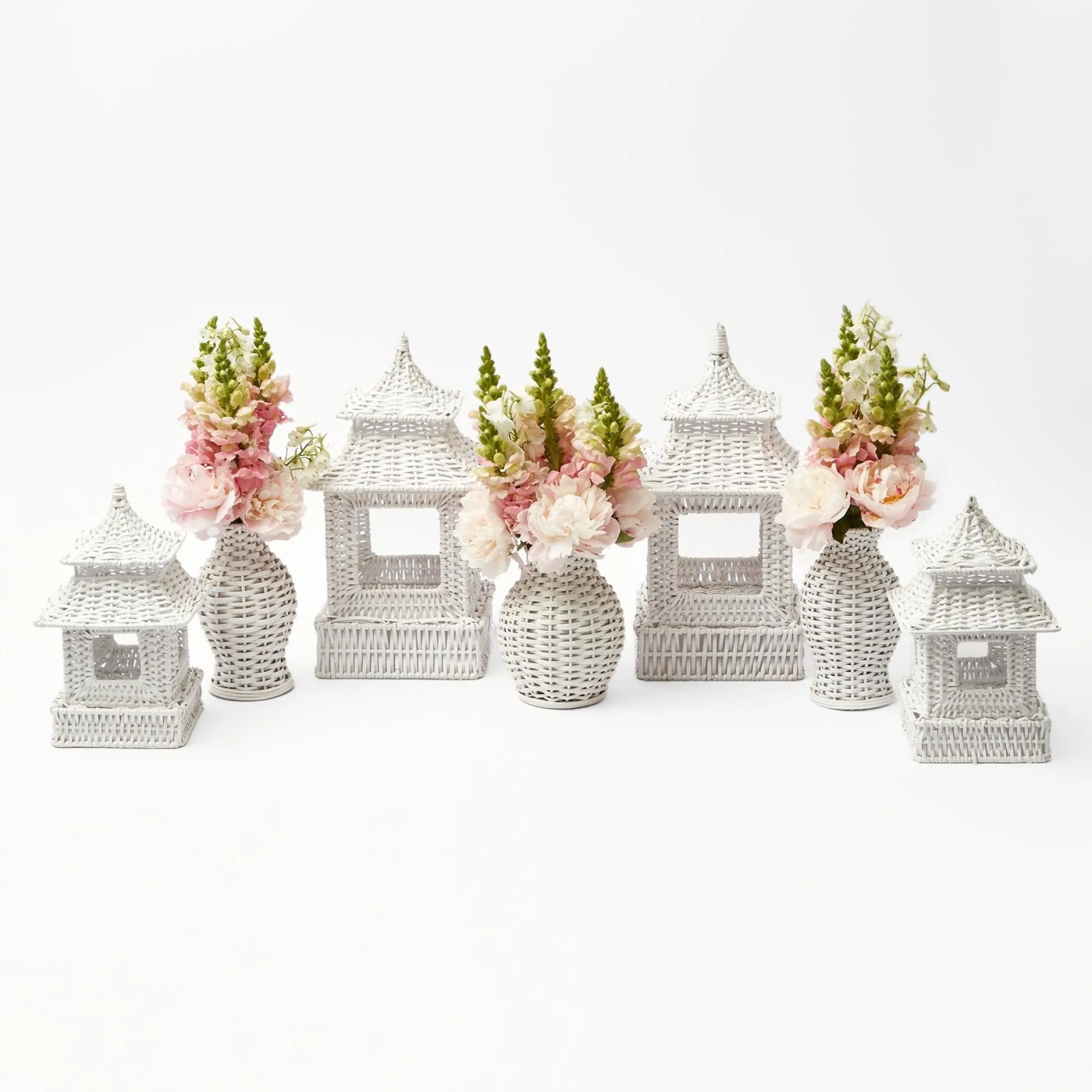 White Rattan Decoration Set|Mrs. Alice Clearance