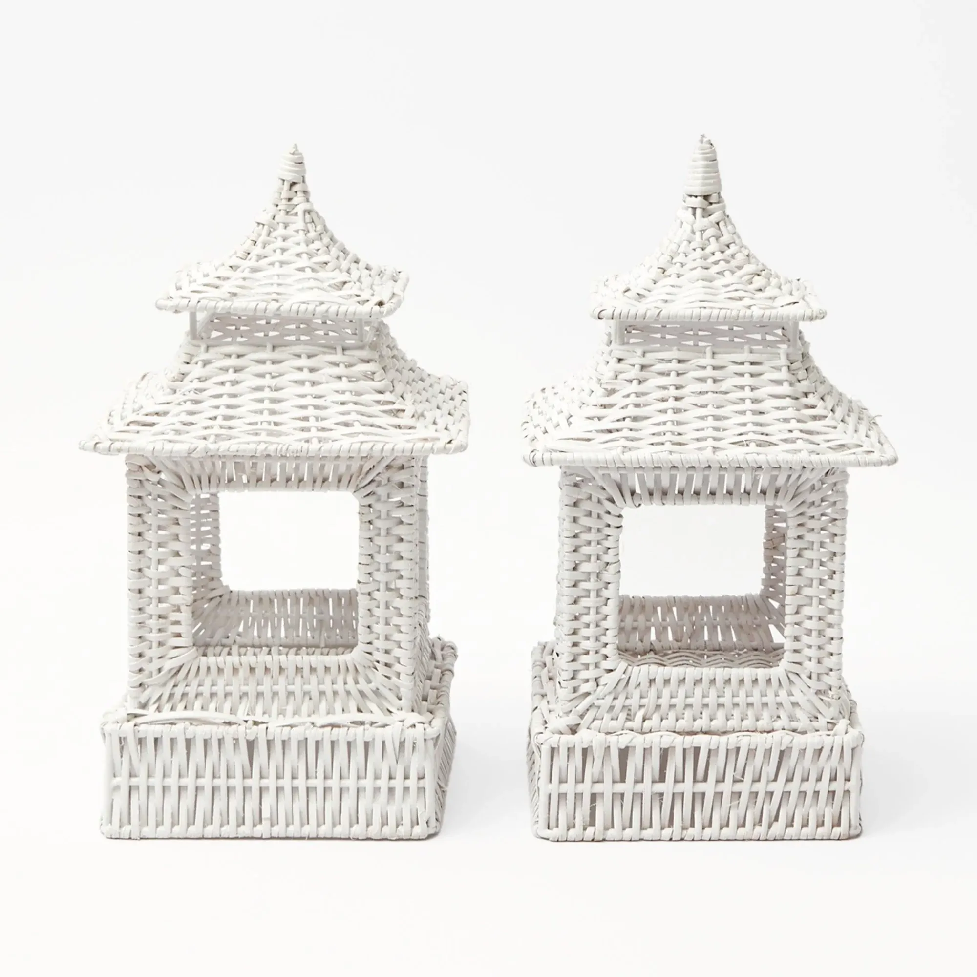 White Rattan Decoration Set|Mrs. Alice Clearance