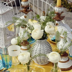 White Rattan Decoration Set|Mrs. Alice Clearance
