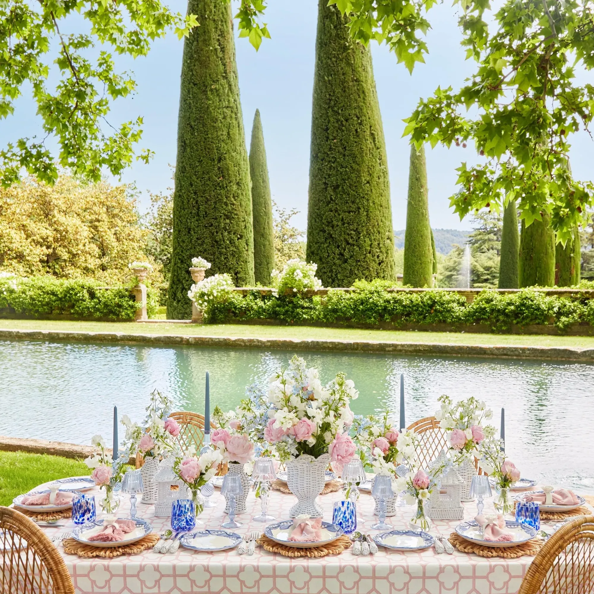 White Rattan Decoration Set|Mrs. Alice Outlet