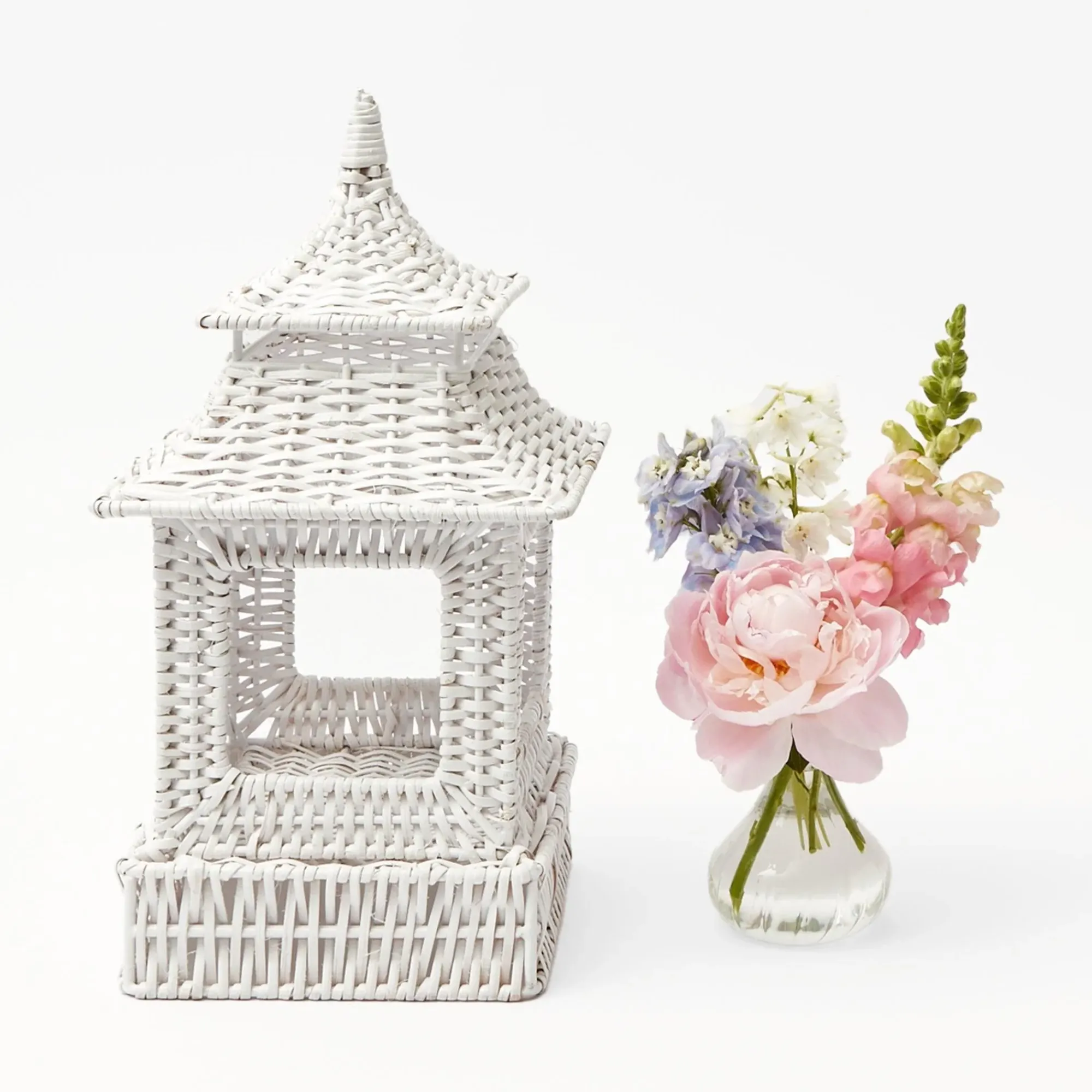 White Rattan Decoration Set|Mrs. Alice Outlet