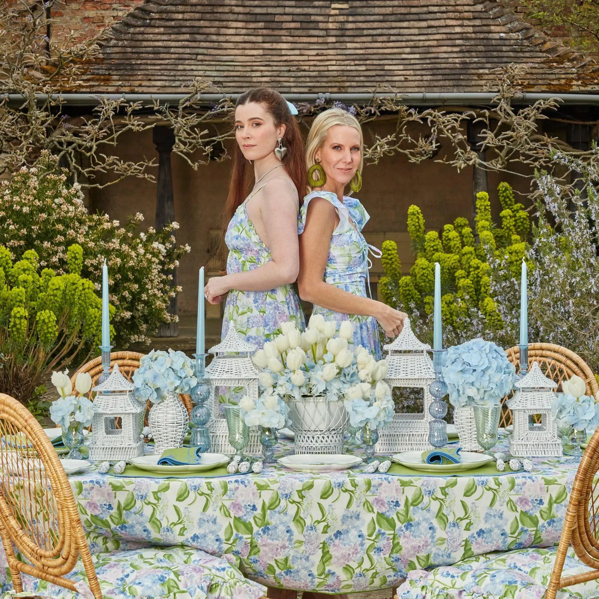 White Rattan Decoration Set|Mrs. Alice Outlet