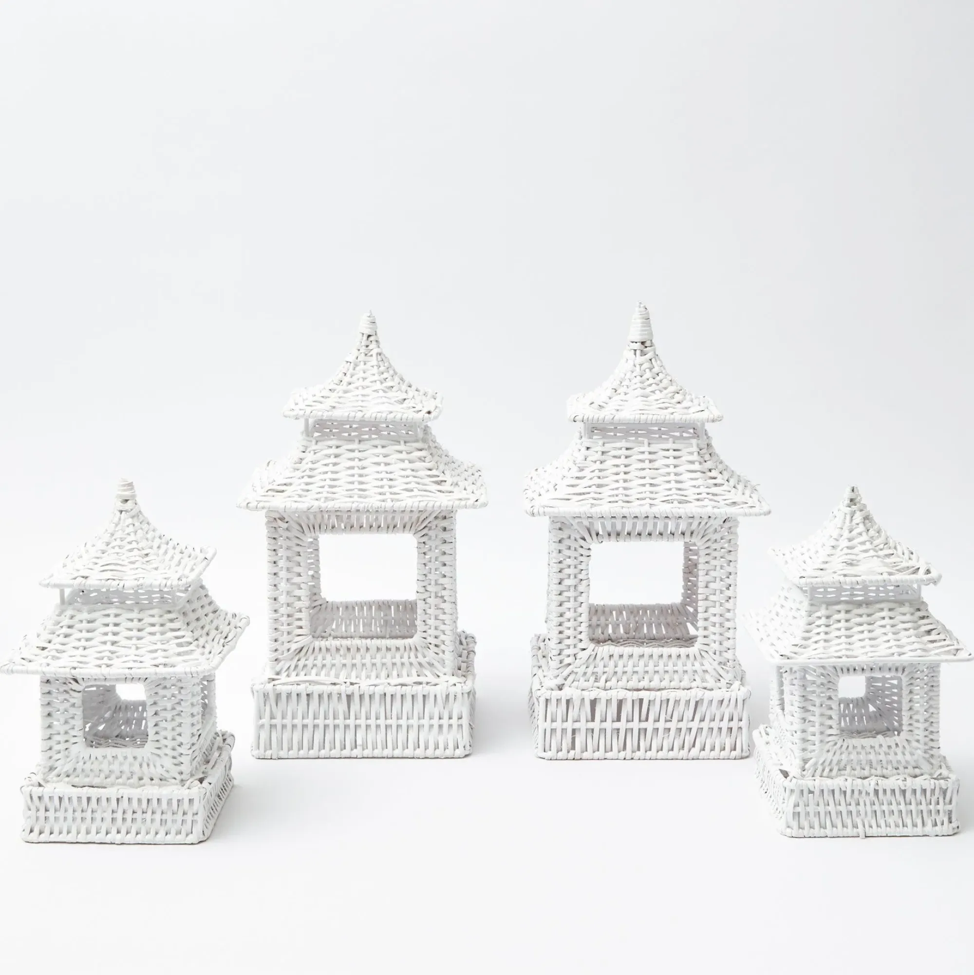 White Rattan Decoration Set|Mrs. Alice Outlet