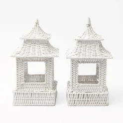 White Rattan Decoration Set|Mrs. Alice Discount
