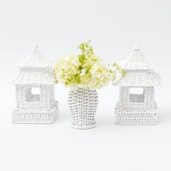 White Rattan Decoration Set|Mrs. Alice Discount